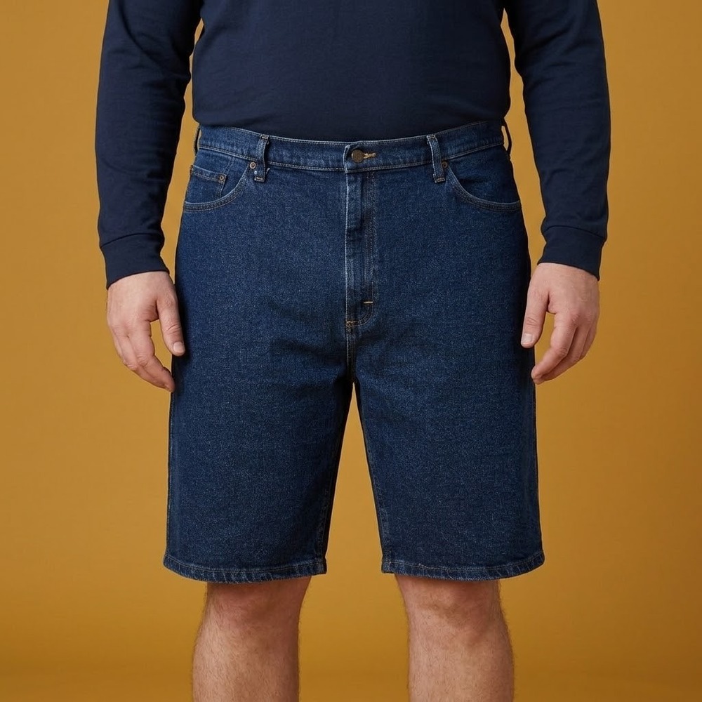 Wrangler Denim Jean Shorts Mens 40 Dark Wash Cotton Spandex EUC